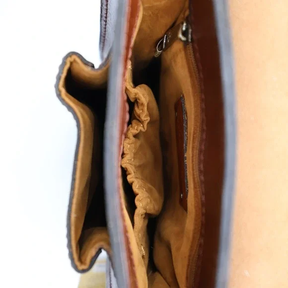 Patricia Nash Lari Crossbody Bag British Tan Vintage Veg Tan Leather P170333 - Picture 12 of 15